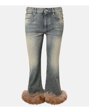 Balenciaga Low-Rise Capri Jeans - Grey