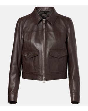 Tom Ford Leather Biker Jacket - Black