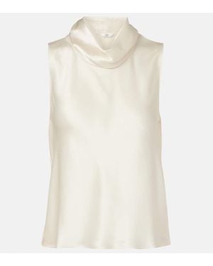 Leset Top Barb Aus Satin - Weiß