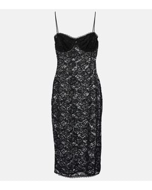 Oséree Midikleid O-Lover Aus Spitze - Schwarz