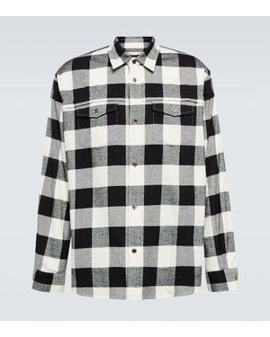 Undercover Checked Cotton Shirt - Black