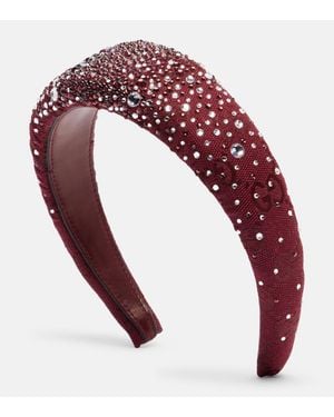 Gucci Gg Crystal-Embellished Headband - Purple