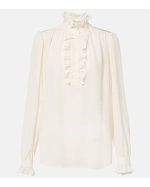 Stella McCartney Meredith Ruffled Silk Blouse - White