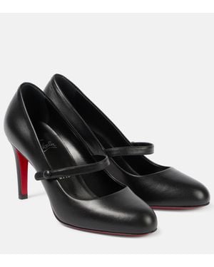 Christian Louboutin Pumppie 85 Nappa Leather Court Shoes - Black