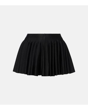 Alaïa Shorts Godet Con Pince - Nero