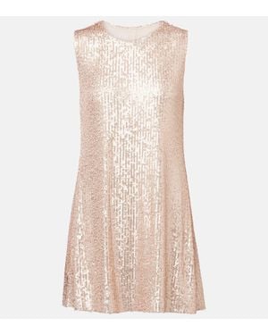 Norma Kamali Sequined Minidress - Natural