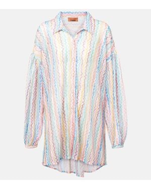 Missoni Zigzag Sheer Oversized Shirt - White