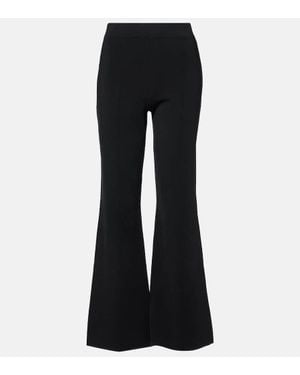 JOSEPH Knitted Mid-Rise Flared Pants - Black