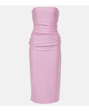 Sportmax Strapless Jersey Midi Dress - Pink