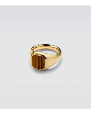 David Yurman Ring Streamline Aus 18Kt Gelbgold Mit Tigerauge - Mettallic