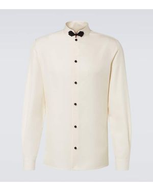 Valentino Silk Shantung Shirt - Natural