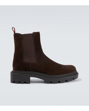 Christian Louboutin Chelsea Boots Devon College Aus Veloursleder - Braun