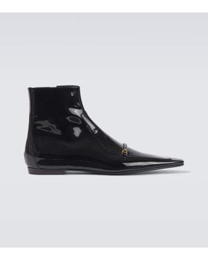Saint Laurent Botas Milton De Charol - Negro