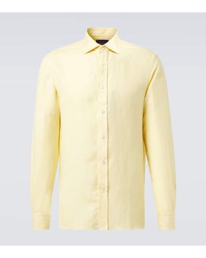 Ralph Lauren Aston Silk And Linen Shirt - Yellow