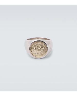 Tom Wood Ring Coin Aus Sterlingsilber, 18Kt Vergoldet - Weiß