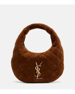 Saint Laurent Borsa Icarino Mini - Marrone