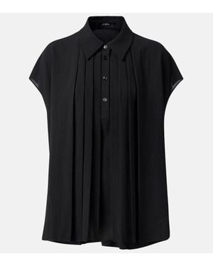 JOSEPH Top Antin Plisse - Nero