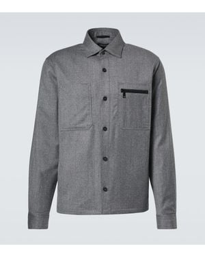 ZEGNA Hemdjacke Aus Wolle - Grau