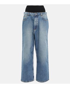 Alaïa Jeans A Gamba Larga - Blu