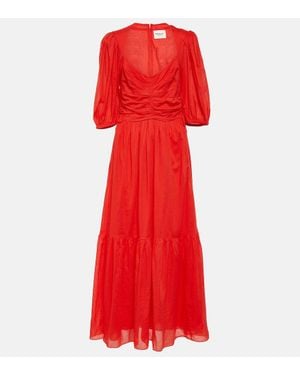 Isabel Marant Maxikleid Leoniza Aus Baumwolle - Rot
