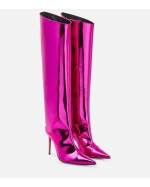 Alexandre Vauthier Metallic Over-The-Knee Boots - Pink