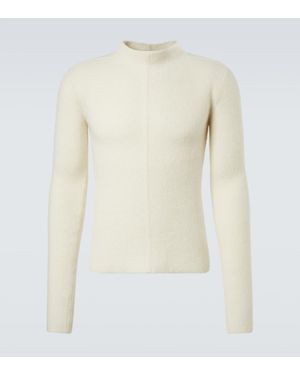 Rick Owens Pull En Laine Melangee - Blanc