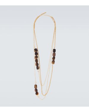 Dries Van Noten Collana Tiger Eye - Bianco