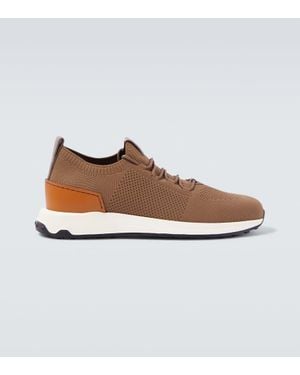 Tod's Sneakers Mit Leder - Braun