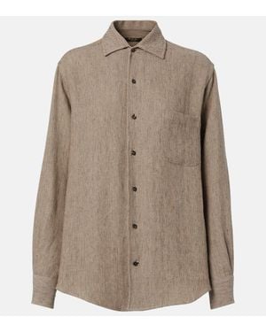 Loro Piana Camicia Andre - Marrone