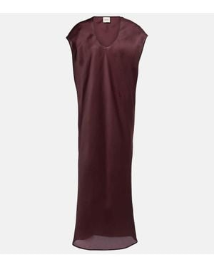 KHAITE Darby Silk Maxi Dress - Red