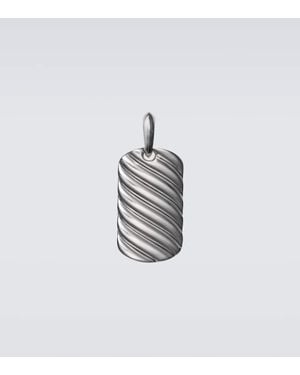 David Yurman Pendentif Sculpted Cable En Argent Sterling - Blanc