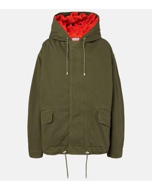 Loewe Cotton Canvas Vest And Jacket Set - Green