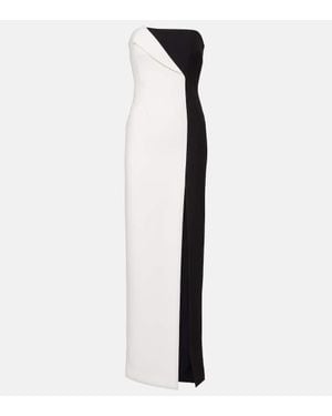 Roland Mouret Strapless Crepe Gown - White
