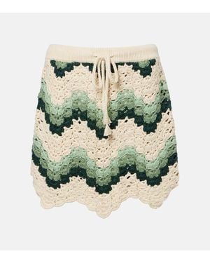 The Upside Tidal Hali Cotton Crochet Miniskirt - Green