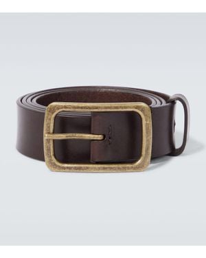 Dries Van Noten Guertel Aus Leder - Braun