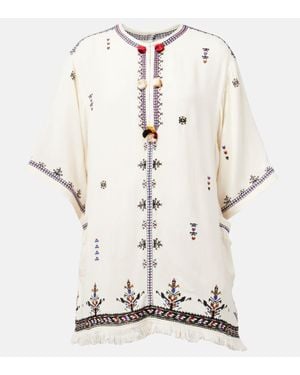 Isabel Marant Kressy Embroidered Minidress - White