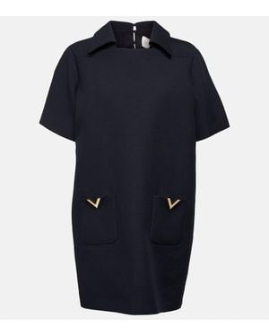 Valentino Vgold Crepe Couture Minidress - Blue