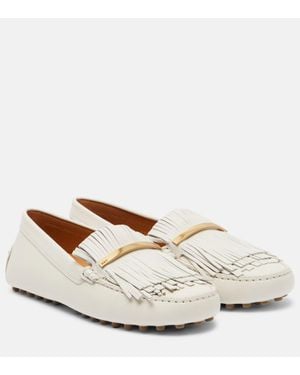 Tod's Mokassins Gommino Aus Leder - Weiß