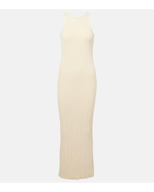 TOTEME Maxikleid Aus Rippstrick - Weiß