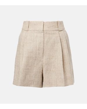 Blazé Milano Selle Linen And Cotton Blend Shorts - Natural