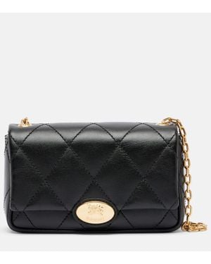 Burberry Schultertasche Small Aus Leder - Schwarz