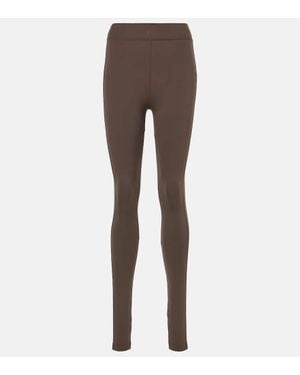 Lemaire Leggings A Vita Alta - Marrone