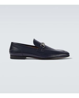Gucci Loafers Jordaan Horsebit Aus Leder - Blau