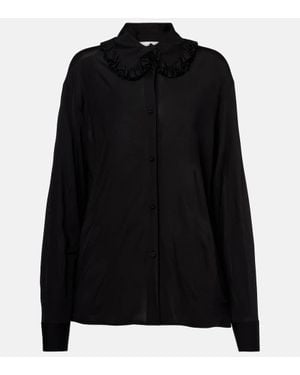 Jil Sander Ruffled Blouse - Black