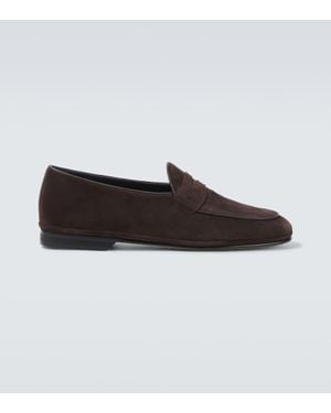 Rubinacci Loafers Aus Veloursleder - Schwarz