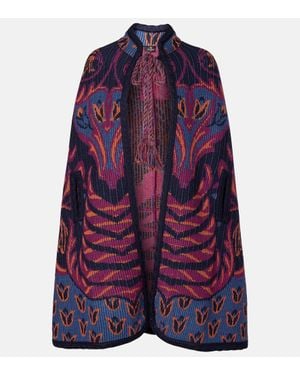 Etro Cape Aus Jacquard - Lila