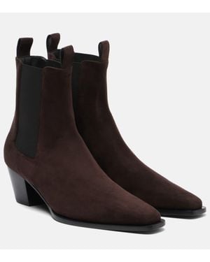 TOTEME Chelsea Boots City 50 Aus Veloursleder - Braun