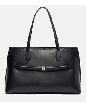 TOTEME Lounge Large Leather Tote Bag - Black
