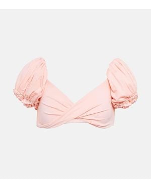 Giambattista Valli Top Bikini Con Maniche A Sbuffo - Rosa