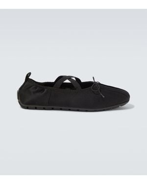 Simone Rocha Slip-Ons Grip Aus Satin - Schwarz